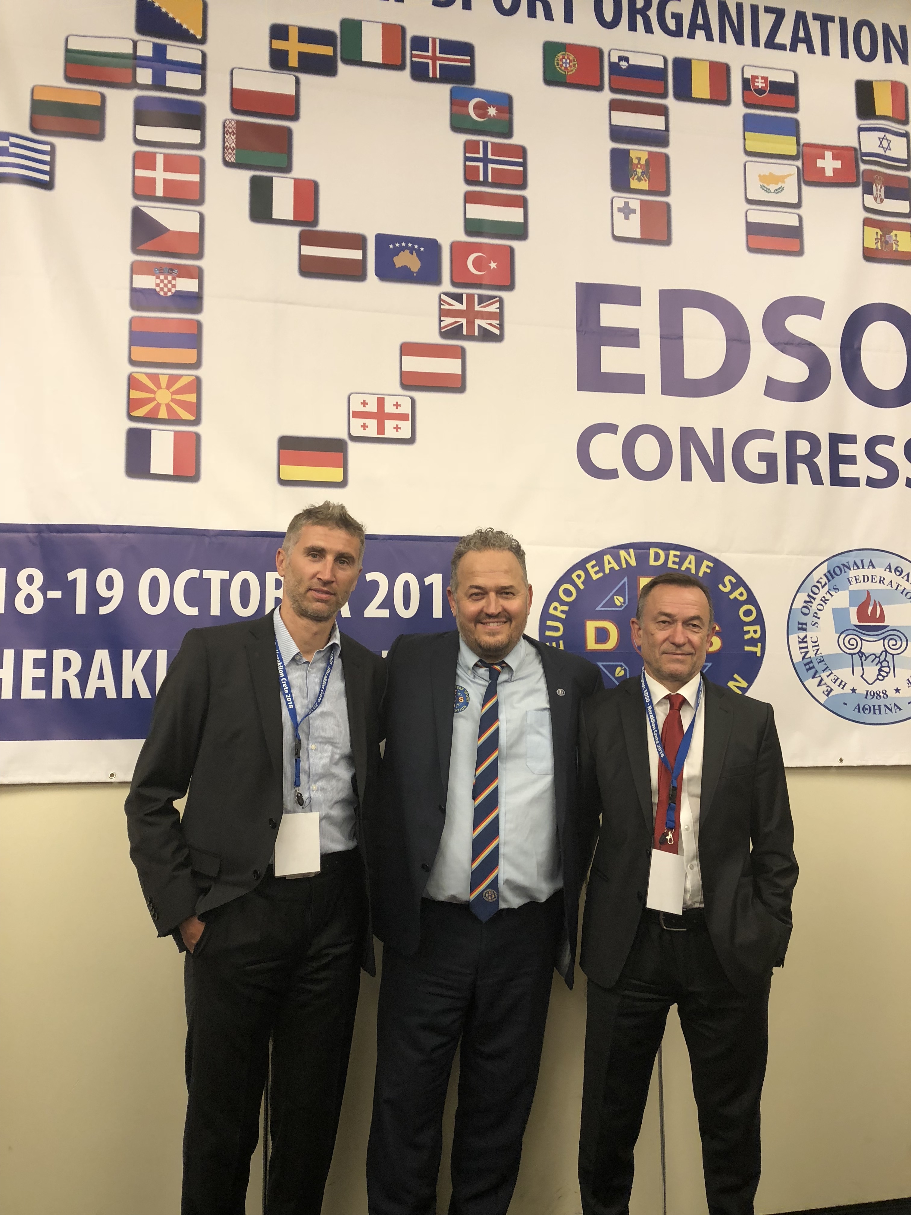 Naši delegáti s novým prezidentom EDSO -Josifom Stavrakakisom z Grécka
